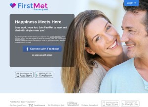 How firstmet.com looks like on a tablet such as an iPad.