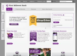 How firstmidwest.com looks like on a tablet such as an iPad.