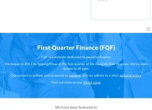 How firstquarterfinance.com looks like on a tablet such as an iPad.
