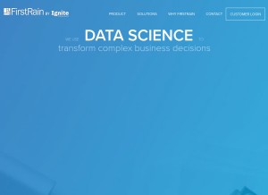 How firstrain.com looks like on a tablet such as an iPad.