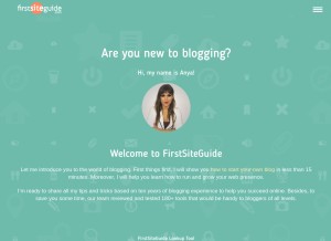 How firstsiteguide.com looks like on a tablet such as an iPad.