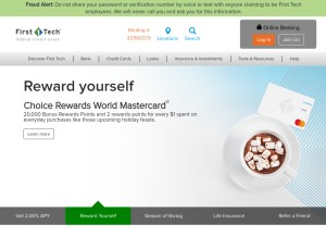 How firsttechfed.com looks like on a tablet such as an iPad.