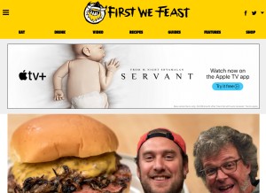 How firstwefeast.com looks like on a tablet such as an iPad.