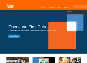 How fiserv.com looks like on a tablet such as an iPad.