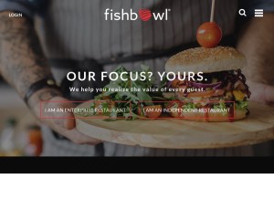 How fishbowl.com looks like on a tablet such as an iPad.