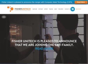 How fisherunitech.com looks like on a tablet such as an iPad.