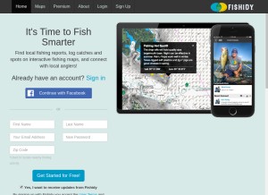 How fishidy.com looks like on a tablet such as an iPad.