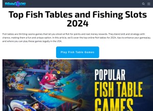 How fishing-slots.com looks like on a tablet such as an iPad.