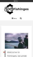 How fishinges.com looks like on a mobile device such as an iPhone.