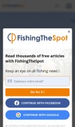 How fishingthespot.uk looks like on a mobile device such as an iPhone.