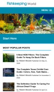 How fishkeepingworld.com looks like on a mobile device such as an iPhone.