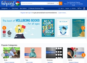 How fishpond.com looks like on a tablet such as an iPad.
