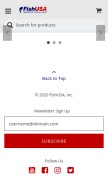 How fishusa.com looks like on a mobile device such as an iPhone.