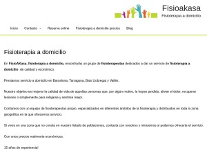 How fisioakasa.com looks like on a tablet such as an iPad.
