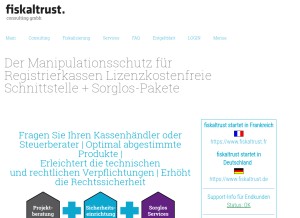 How fiskaltrust.at looks like on a tablet such as an iPad.