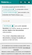 How fisterra.com looks like on a mobile device such as an iPhone.