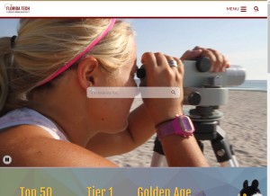 How fit.edu looks like on a tablet such as an iPad.