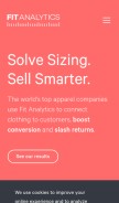 How fitanalytics.com looks like on a mobile device such as an iPhone.
