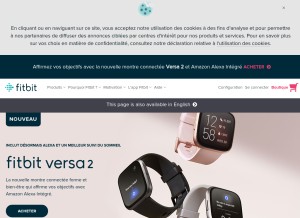 How fitbit.com looks like on a tablet such as an iPad.