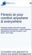 How fitmantraonline.com looks like on a mobile device such as an iPhone.