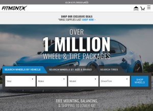 How fitmentindustries.com looks like on a tablet such as an iPad.