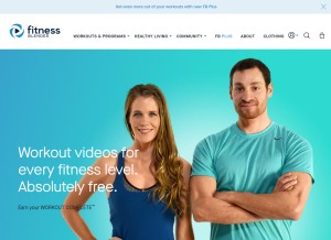 How fitnessblender.com looks like on a tablet such as an iPad.