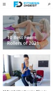How fitnessdigest.co.uk looks like on a mobile device such as an iPhone.