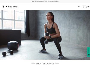 How fitnessjunkies.net looks like on a tablet such as an iPad.