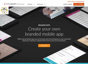 How fitnessmobileapps.com looks like on a tablet such as an iPad.