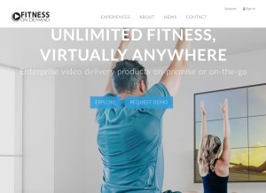 How fitnessondemand247.com looks like on a tablet such as an iPad.