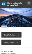 How fitnyc.edu looks like on a mobile device such as an iPhone.