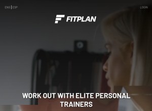 How fitplanapp.com looks like on a tablet such as an iPad.