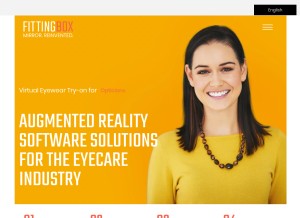 How fittingbox.com looks like on a tablet such as an iPad.