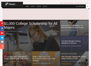 How fitwirr.com looks like on a tablet such as an iPad.