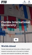 How fiu.edu looks like on a mobile device such as an iPhone.