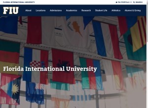 How fiu.edu looks like on a tablet such as an iPad.