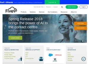 How five9.eu looks like on a tablet such as an iPad.