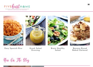 How fivehearthome.com looks like on a tablet such as an iPad.