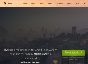 How fivem.net looks like on a tablet such as an iPad.
