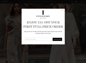 How fivestoryny.com looks like on a tablet such as an iPad.