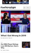 How fivethirtyeight.com looks like on a mobile device such as an iPhone.