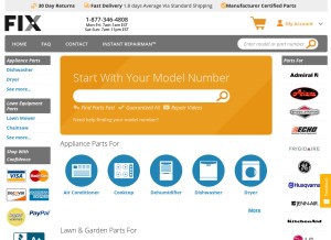 How fix.com looks like on a tablet such as an iPad.