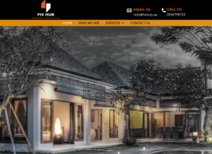 How fixhub.ae looks like on a tablet such as an iPad.