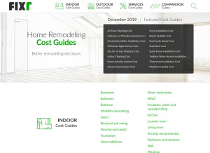 How fixr.com looks like on a tablet such as an iPad.