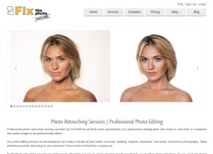 How fixthephoto.com looks like on a tablet such as an iPad.