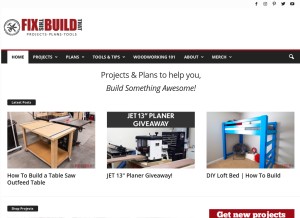 How fixthisbuildthat.com looks like on a tablet such as an iPad.