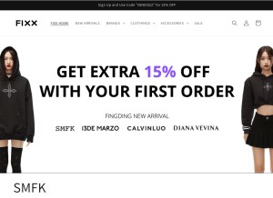 How fixxshop.com looks like on a tablet such as an iPad.