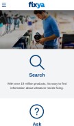 How fixya.com looks like on a mobile device such as an iPhone.