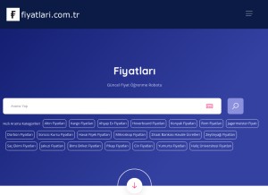 How fiyatlari.com.tr looks like on a tablet such as an iPad.
