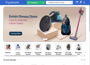 How fiyatmatik.com looks like on a tablet such as an iPad.